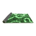 thumbnail image 2 of Ahgly Company Indoor Round Oriental Emerald Green Modern Area Rugs, 6' Round, 2 of 4