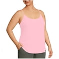 thumbnail image 4 of OIOLOYJM Oversized Camisole for Women Casual Adjustable Spaghetti Strap Tank Top Cotton Fashion Cozy Cami Undershirts Pink XL, 4 of 6