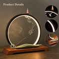 thumbnail image 3 of Backflow Incense Burner with LED Light Ring, Ceramic, Waterfall Design, Includes 1 Tweezer and 30 Incense Sticks for Home, Office, Decor, Yoga, Aromatherapy$$Home Decor, Kitchen, & Other, 3 of 9