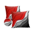 thumbnail image 2 of Outdoor Throw Pillow Cover Modern Abstract Geometric Waterproof Cushion Covers 2 Pack Red and Grey Gradient Ripple Pillow Cases Home Decoration for Patio Garden Couch Sofa, 2 of 7