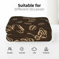 thumbnail image 6 of XMXT Flannel Throw Blanket, Hand Painted Brown Coffee Beans Throw Blankets for Bed Couch Living Room, 50 x 70 inches, 6 of 9