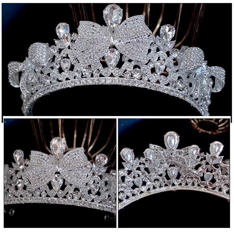 Elegant Silver Rhinestone Tiara Kyana Silver CZ Bridal Tiara – Elegant Silver Wedding Crown  main image 3
