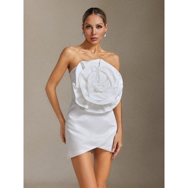 Vestido Bellabarnetten Tannen Flower Mini sin tirantes