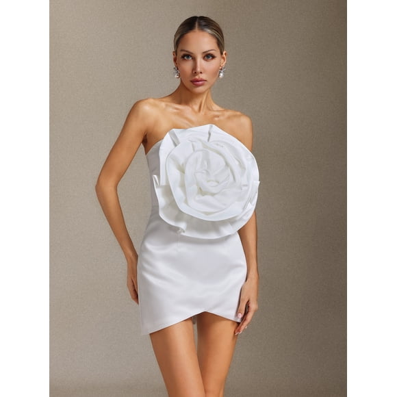 Vestido Bellabarnetten Tannen Flower Mini sin tirantes