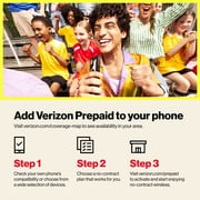 Verizon Prepaid Samsung Galaxy A16, 128GB, 5G, Black -Prepaid Smartphone [Locked to Verizon Prepaid]