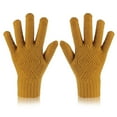 thumbnail image 3 of YWDJ Warm Gloves Wool Knitted Touchscreen Gloves Men and Women Winter Warm Gloves Yellow, 3 of 4