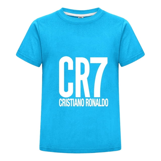Camiseta CR7 para Niños con Estampado de Ronaldo y Playera de Futbol Infantil para Verano