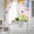 thumbnail image 5 of Watercolor Floral Truck Blackout Curtains for Bedroom, Spring Garden Butterflies Pink Plaid Thermal Insulated Kitchen Drapes with Grommets, Light Blocking Window Treatment, 2 Panels 42" x 54", 5 of 7