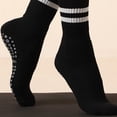 thumbnail image 2 of Calcetines de baile antideslizantes Algodón Pilates Yoga Mujer Fitness Tobillo Calcetines (Negro), 2 of 4