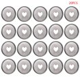 thumbnail image 1 of 20 anillas de plástico para encuadernación con forma de corazón, de 35 mm, con agujero en forma de hongo, para hojas sueltas, para cuaderno, con hebilla de disco, color plateado, 1 of 5