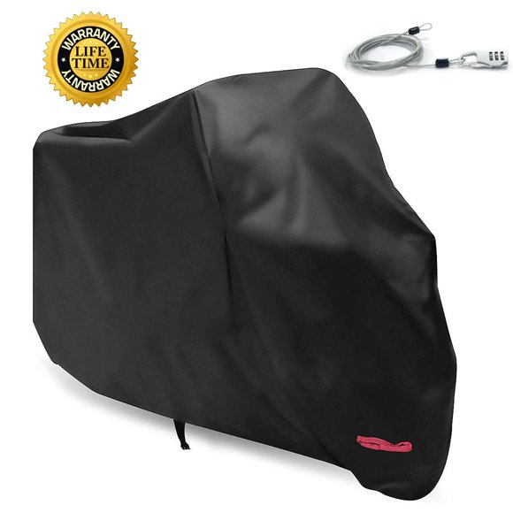 Garage moto, bâche moto, garage pliable moto, bâche moto bâche, housse de protection scooter extérieur et intérieur pour Harley-Davidson, Honda, Suzuki (noir, XL (245x105x125 cm))