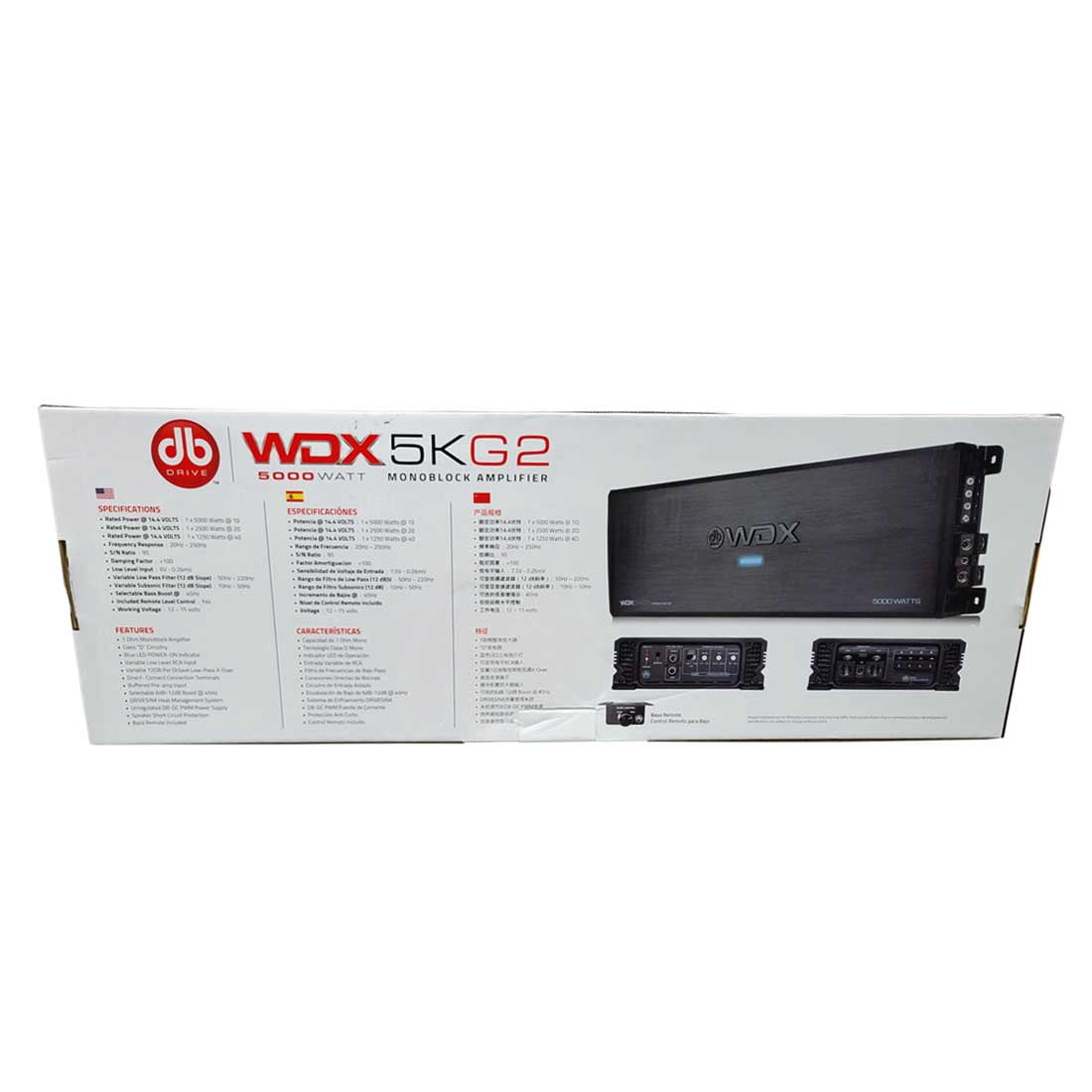 DB Drive WDX 5KG2 5000 Watts 1-CH Monoblock 1-Ohm Stable Class-D Car Amplifier