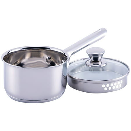 Mainstays Stainless Steel 1 Quart Sauce Pan with (Best 4 Quart Saucepan)