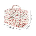 thumbnail image 2 of Unique Bargains 1 Pc Women Large Floral Print Makeup Bag for Travel Vacation Red Polyester, 2 of 4