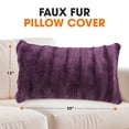 thumbnail image 3 of Cheer Collection Faux Fur Throw Pillow Cover, 3 of 5