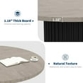 thumbnail image 4 of 47-Inch Black Round Dining Table for 4-6 People, Modern Fluted MDF + Metal Base Kitchen Table, Sturdy Circle Dining Room Furniture, 4 of 7