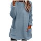 thumbnail image 2 of Puntoco Mujeres Cuello Redondo Otoño e Invierno Suelto Bolsillo Sólido Cálido Manga Larga Tops Puntoco Puntoco-4018, 2 of 6