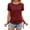 Wine, variant on WXLWZYWL Women'S Solid Colour Round Neck Drawstring Hem Summer Short Sleeve T-Shirt Tops Short Sleeve V-Neck Tops/Shirts