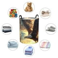 thumbnail image 3 of Lsque Golden Sky Bald Eagle pattern Laundry Hamper Basket, Tall Woven Rope Hamper Basket for Clothes, Lightweight Storage Basket, Collapsible Waterproof-Small, 3 of 8