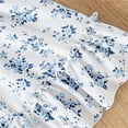 thumbnail image 3 of CYRBOKO Dresses for Girls, Floral Print Drawstring Bow Summer A-line Casual Dresses Light Blue Size 4-5 T, 3 of 6