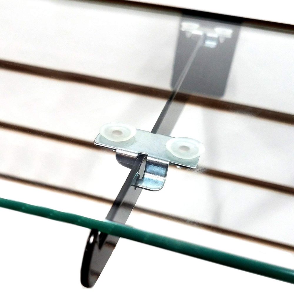 Snap in Shelf Rest Clip & Rubber Cushion for Brackets to Hang Glass