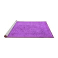 thumbnail image 2 of Ahgly Company Machine Washable Indoor Square Oriental Purple Industrial Area Rugs, 8' Square, 2 of 4