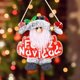 thumbnail image 3 of XWSHYW Adornos Colgantes Decoración Navideña Papá Noel Muñeco de Nieve Ciervo Pequeño Colgante Centro Comercial Hotel Decoración Árbol de Navidad Colgante Regalo, 3 of 6