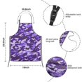 thumbnail image 3 of Purple Lilac Camo Classic Shapes Pattern Kids Aprons for Girls and Boys,Adjustable Neck Strap Toddler Aprons for Kids Cooking Baking, 3 of 6