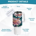 thumbnail image 4 of 40 Oz Car Handle Water Bottle Water Cup Water Bottle Water Jug Coffee Cup Travel Water Bottle Chrysanthemums, 4 of 8