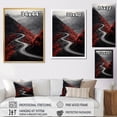 thumbnail image 4 of Designart "Red Mountains Along a Meandering Road" Landscape & Nature Floater Framed Canvas Print, 4 of 7