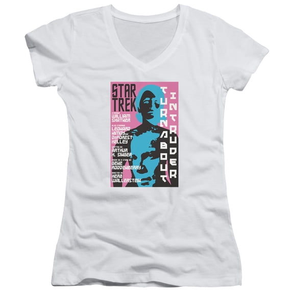 Star Trek Tos Episode 79 Junior Women's V-Neck T-Shirt White