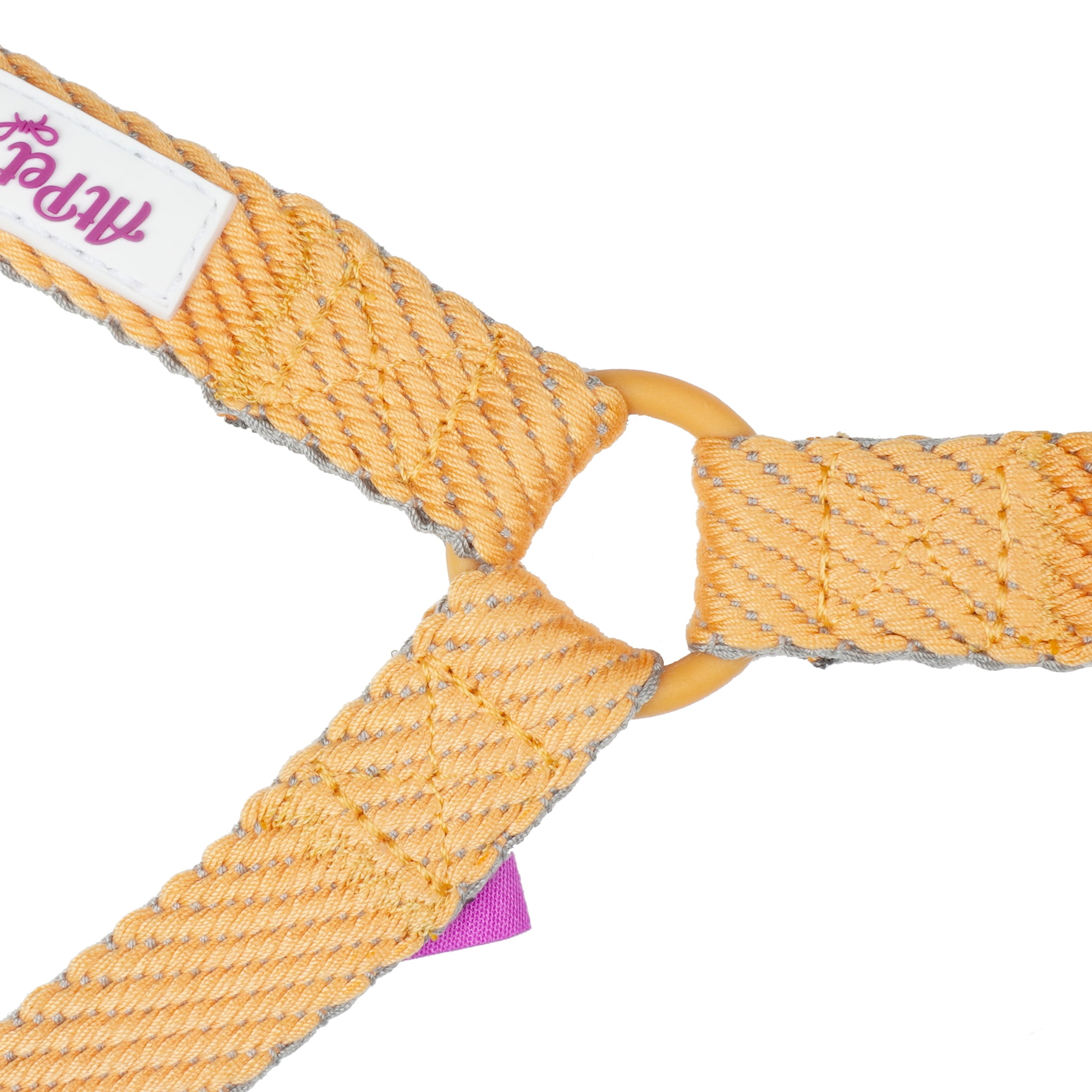 AtPet Limitation Cotton Webbing Quick Fit Adjustable Solid Color Step In Dog Harness, Small, Yellow
