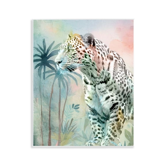 Stupell Industries Coastal Gazing Jungle Leopard Wall Plaque Art, 11 x 14, by Kim Allen