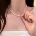 thumbnail image 3 of Collier Ras-du-Cou pour Femmes en Fausse Perle, Ras-du-Cou Perlé, Collier Élégant, Collier Rétro Délicat, Cadeau pour Épouse, Amie, Tenue Quotidienne, Fête, Rendez-Vous, Bijoux, 3 of 8