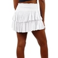 thumbnail image 3 of Douhoow Women Pleated Mini Skirt Solid Color High Waist Skirt Ruffle Short Skirts, 3 of 8