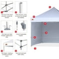 thumbnail image 2 of ABCCANOPY 10 ft x 10 ft Metal Pop-Up Commercial Canopy Tent with walls, White, 2 of 5