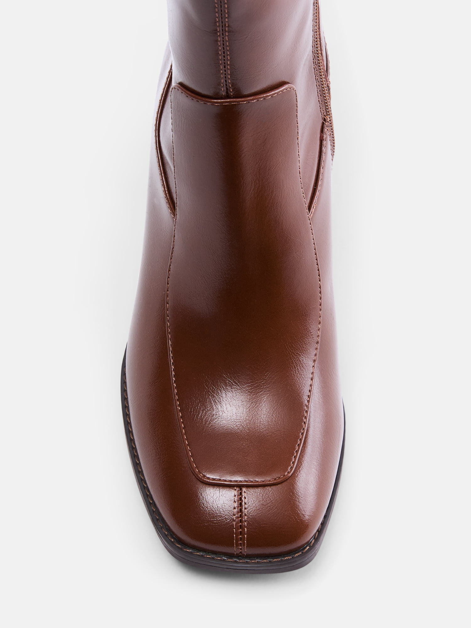 Free Assembly Women's Faux Leather Square Toe Tall Boots