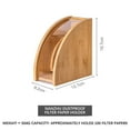 thumbnail image 4 of Coffee Filter Holder Fan Shape Coffee Paper Storage Rack Coffee Filter Paper Container Wooden Stand Organizer, 4 of 8