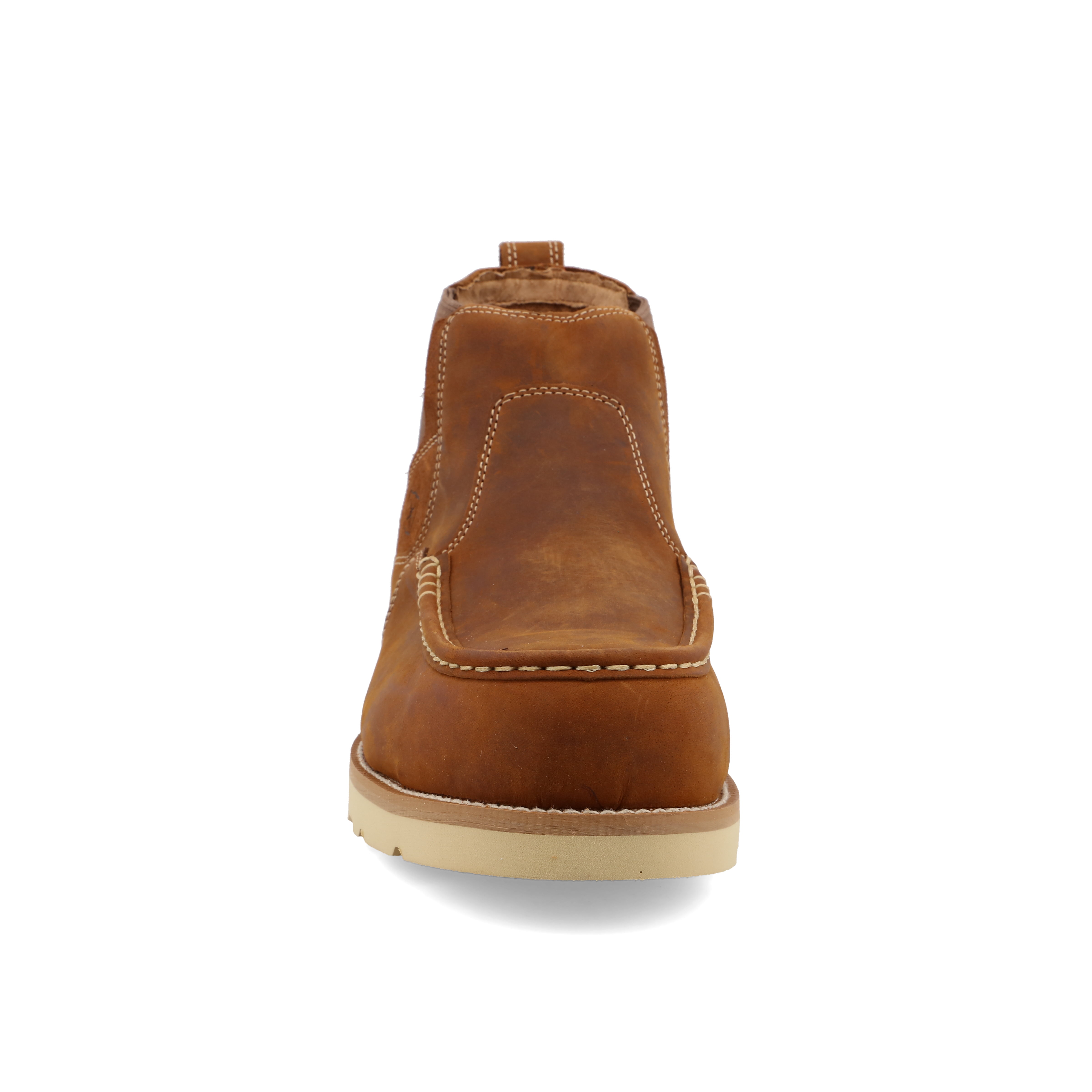 Twisted X Men's 4" Work Chelsea Wedge Sole Boot - Oiled Saddle