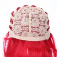 thumbnail image 7 of RightOn Red Bob Wig Short Straight Wig with Bangs Red Wig for Women Girls Rose Net Synthetic Wig Cosplay Daily Wear Wig, 7 of 7