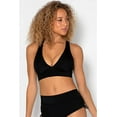 thumbnail image 6 of Women's Smart and Sexy SA1267 Cut-Out Racerback Bikini Swim Top (Black Hue/Light Yellow S), 6 of 8