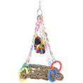 thumbnail image 2 of 1 Set of Bird Swing Birdcage Bird Stand Parrot Hanging Toy Climbing Toy for Parakeet Parrot Cage, 2 of 5
