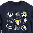 thumbnail image 3 of The Nightmare Before Christmas - Beach Crew Grid - Youth Boys Crew Fleece Sweatshirt, 3 of 5