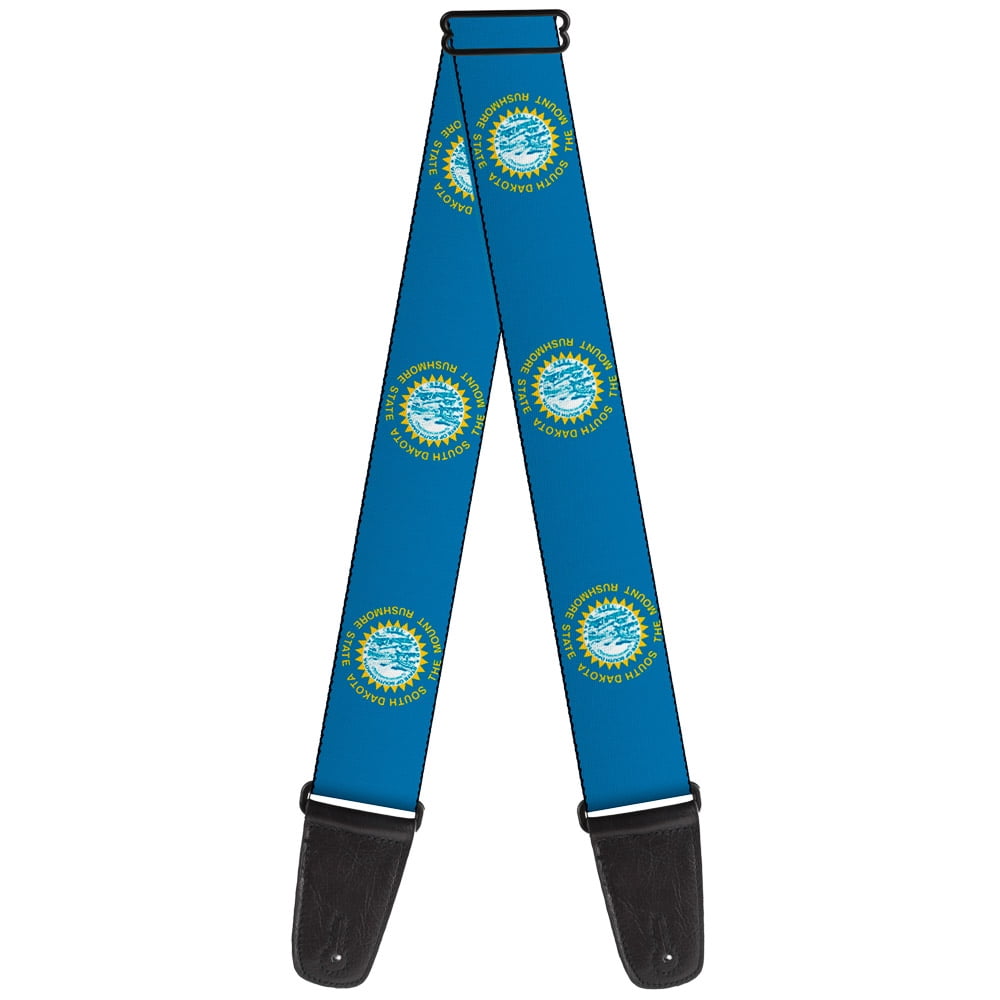 Buckle-Down Guitar Strap, South Dakota Flags, 2 Inches Wide