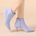 thumbnail image 2 of Unique Bargains Women's Pointed Toe Zip Stiletto Ankle Boots, 2 of 7