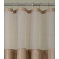 thumbnail image 4 of Dainty Home Complete 2 in 1 Waffle Weave Hotel Spa Style Fabric Shower Curtain Snap On/Off Waterproof Detachable Liner Set, 72 inch wide x 72 inch long in Mocha, 4 of 5