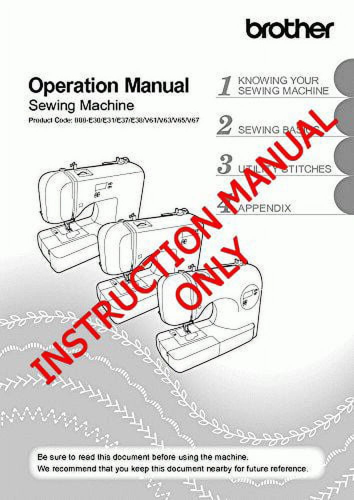【美品商品】CE owner's manual Brother CE1008 Sewing Machine Owners Instruction Manual - Walmart.com