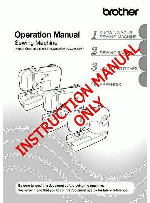 Brother CE8080 CE8080PRW Sewing Machine Owners Instruction Manual