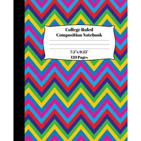 Soft Cover Composition Notebook : Chevron Pattern Journal, Diary or Writing Tablet with College Ruled Paper - Use for School, Work, Home or
