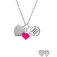 thumbnail image 2 of Delight Jewelry Silvertone You Are More Loved Engraved Locket - Hot Pink Heart Nurse Strong Zoe Necklace, 2 of 4